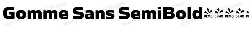 Gomme Sans SemiBold字体转换